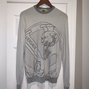 Versace Jeans Men’s Crewneck Sweater. Gray. Size Large.